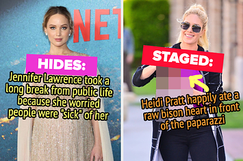 Jennifer Lawrence took a long break from public life, but Heidi Pratt happily ate a raw bison heart in front of paparazzi