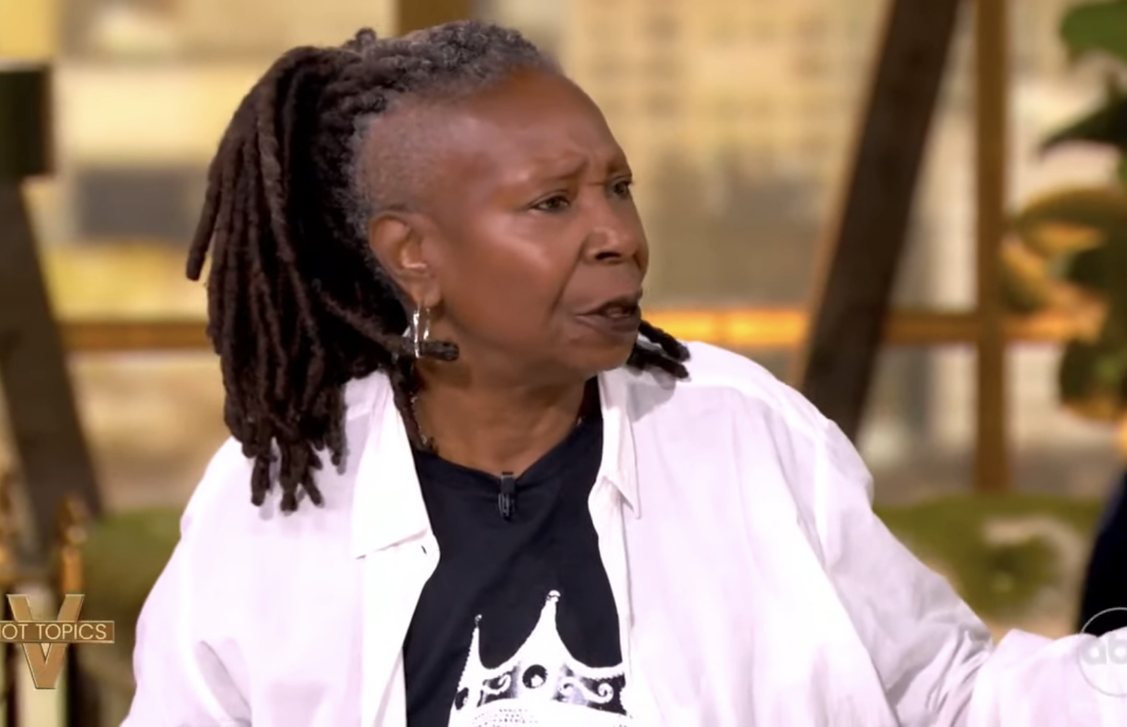 Whoopi Goldberg speaking on &quot;The View&quot;