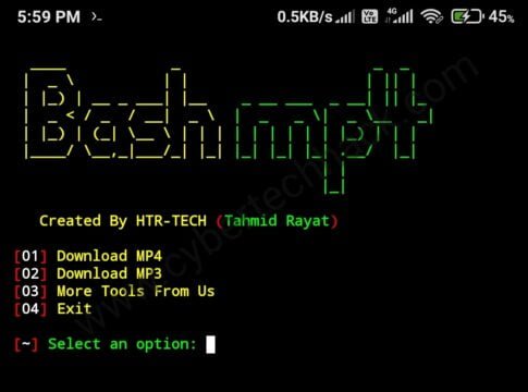 Bash2mp4 – termux video downloader