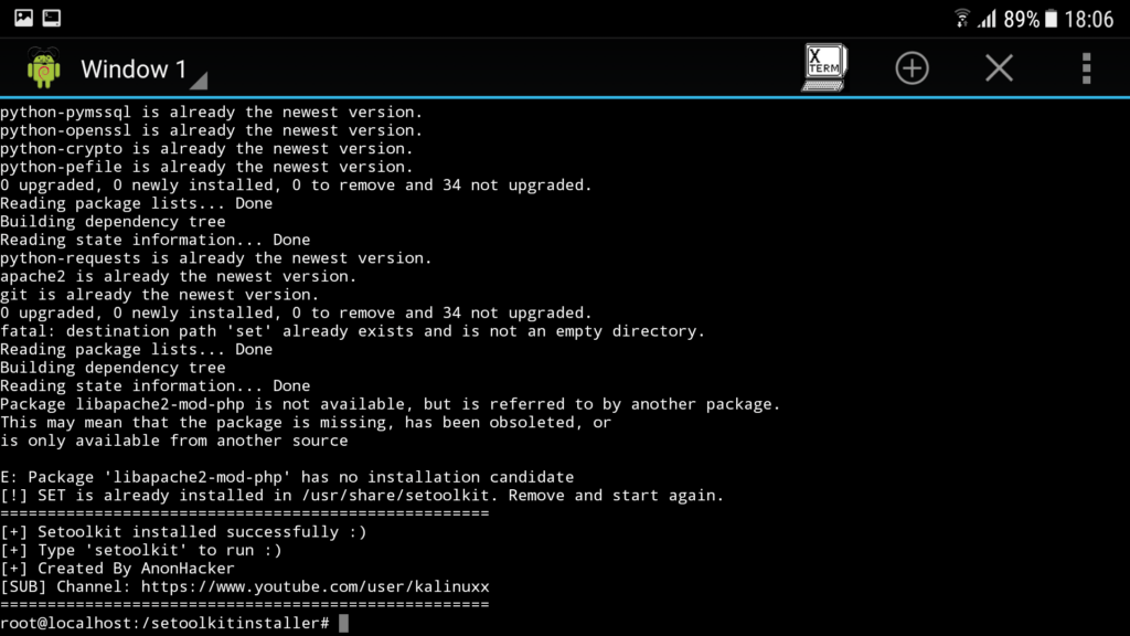 How to install Setoolkit on Linux and Termux