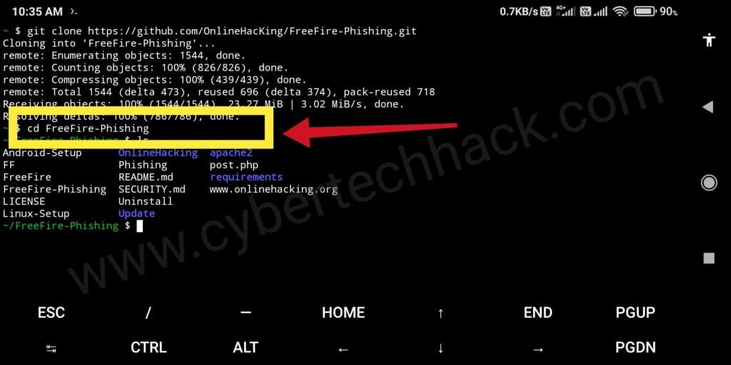 How to Install and Use FreeFire Phishing Tool on Termux