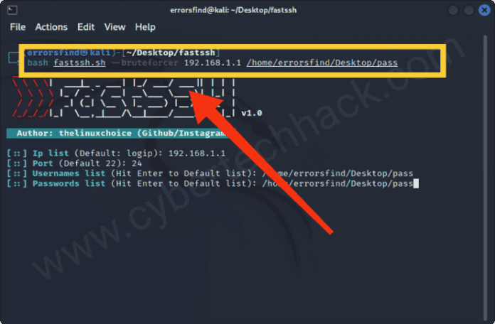 FastSSH Scan and BruteForcer against SSH protocol