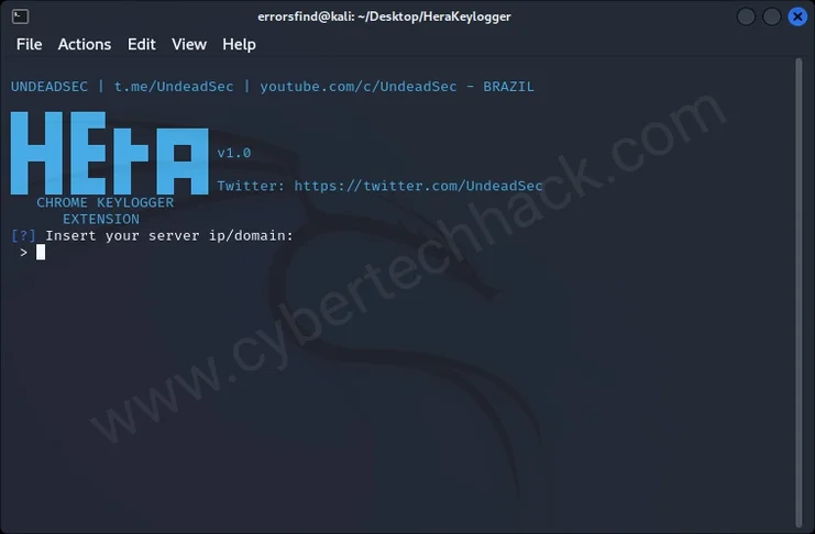 HeraKeylogger Chrome Keylogger Extension